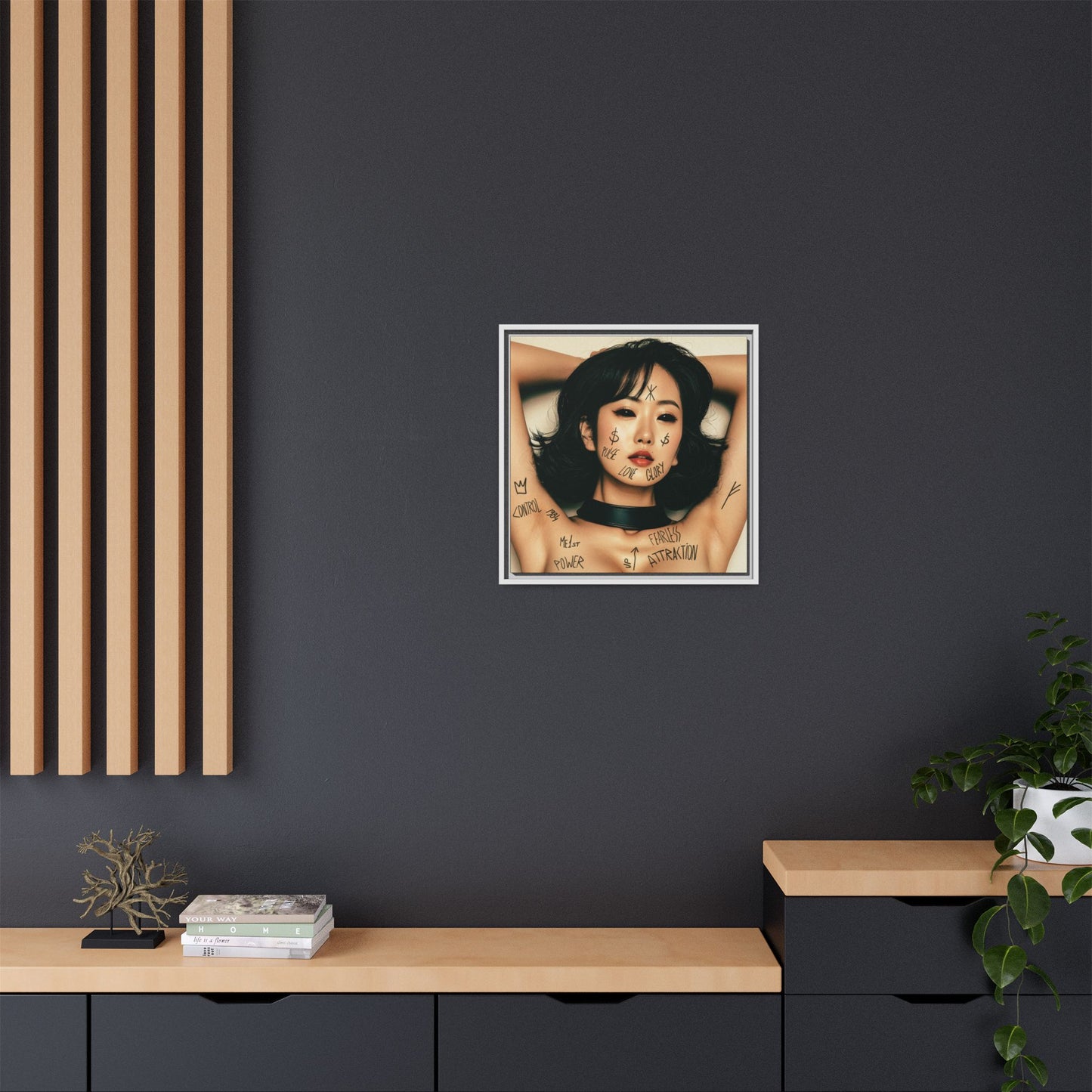 Fearless Attraction – Fine Art Print of Power & Desire - Framed Art Print - Empowering Wall Decor, Unique Gift for Art Lovers, Home Aesthetic, Inspirational Quotes, Modern Living Room