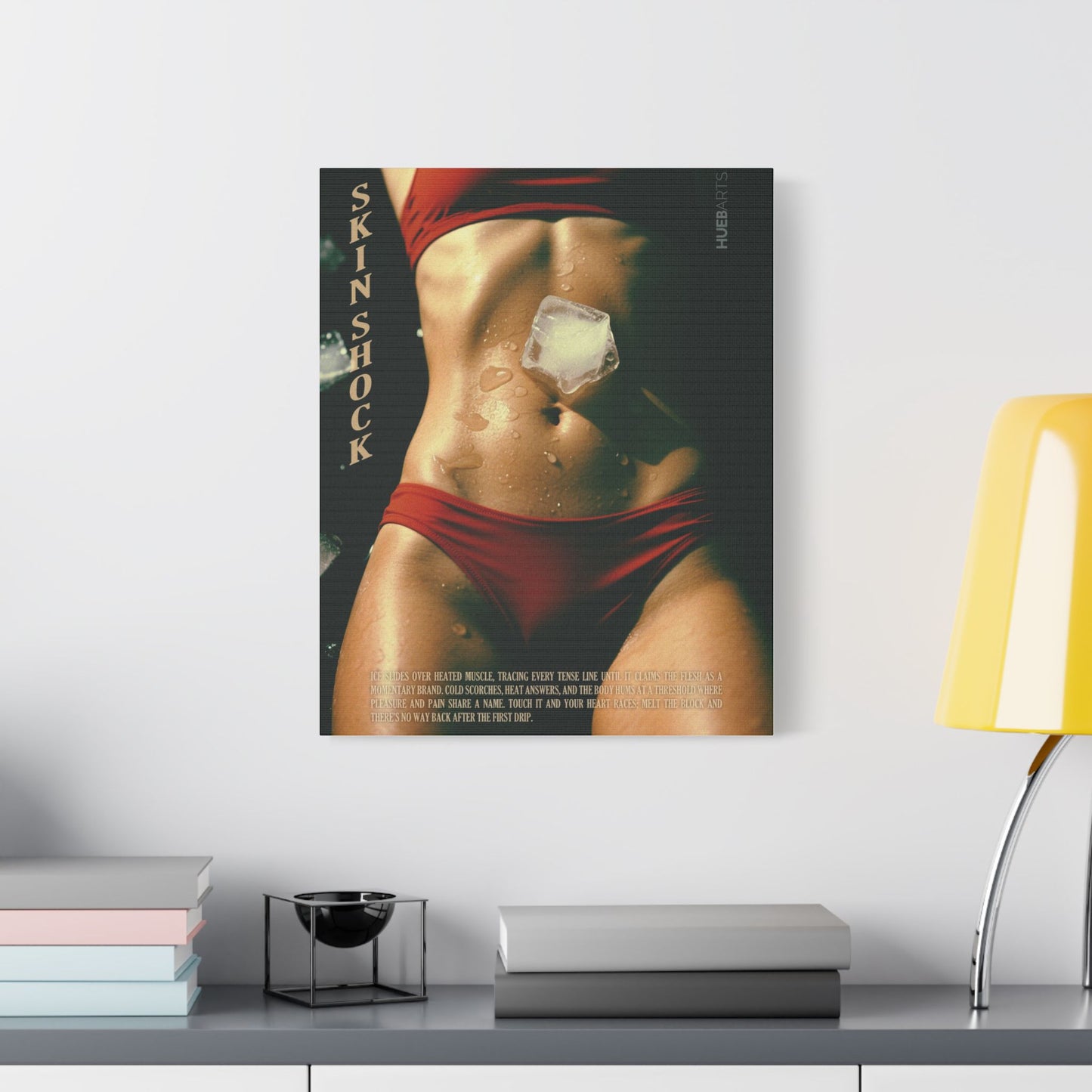 Skin Shock Canvas Wall Art, Modern Home Decor, Fitness Motivation Art, Unique Gift for Athletes, Stylish Room Accent