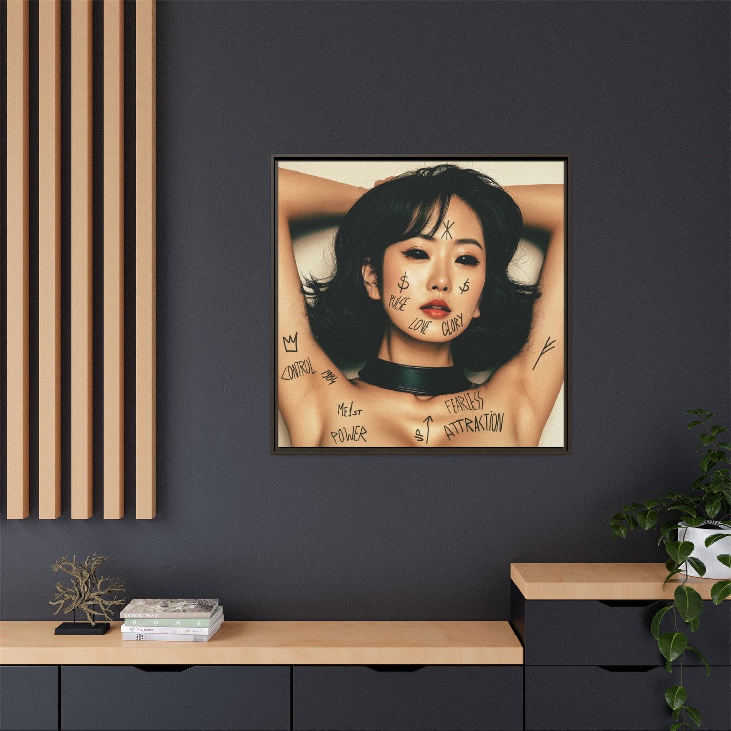 Fearless Attraction – Fine Art Print of Power & Desire - Framed Art Print - Empowering Wall Decor, Unique Gift for Art Lovers, Home Aesthetic, Inspirational Quotes, Modern Living Room