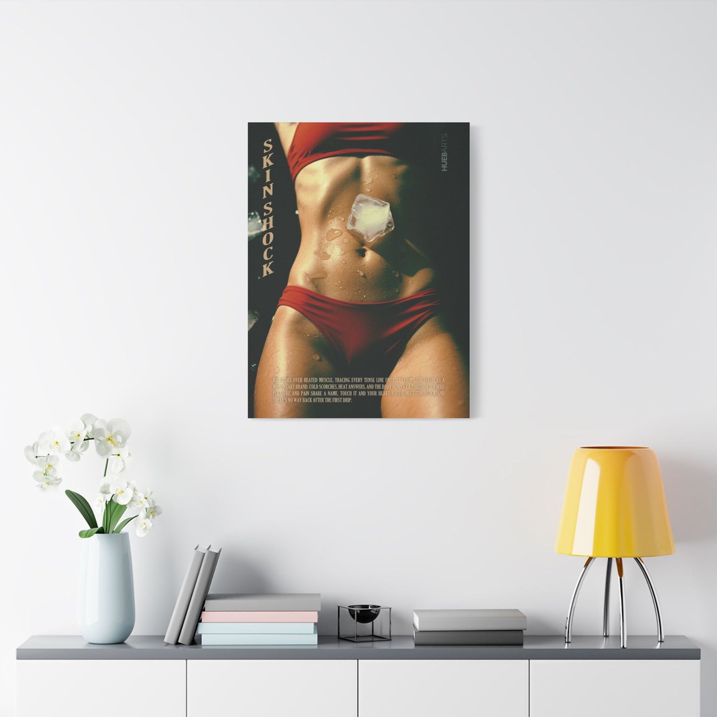 Skin Shock Canvas Wall Art, Modern Home Decor, Fitness Motivation Art, Unique Gift for Athletes, Stylish Room Accent