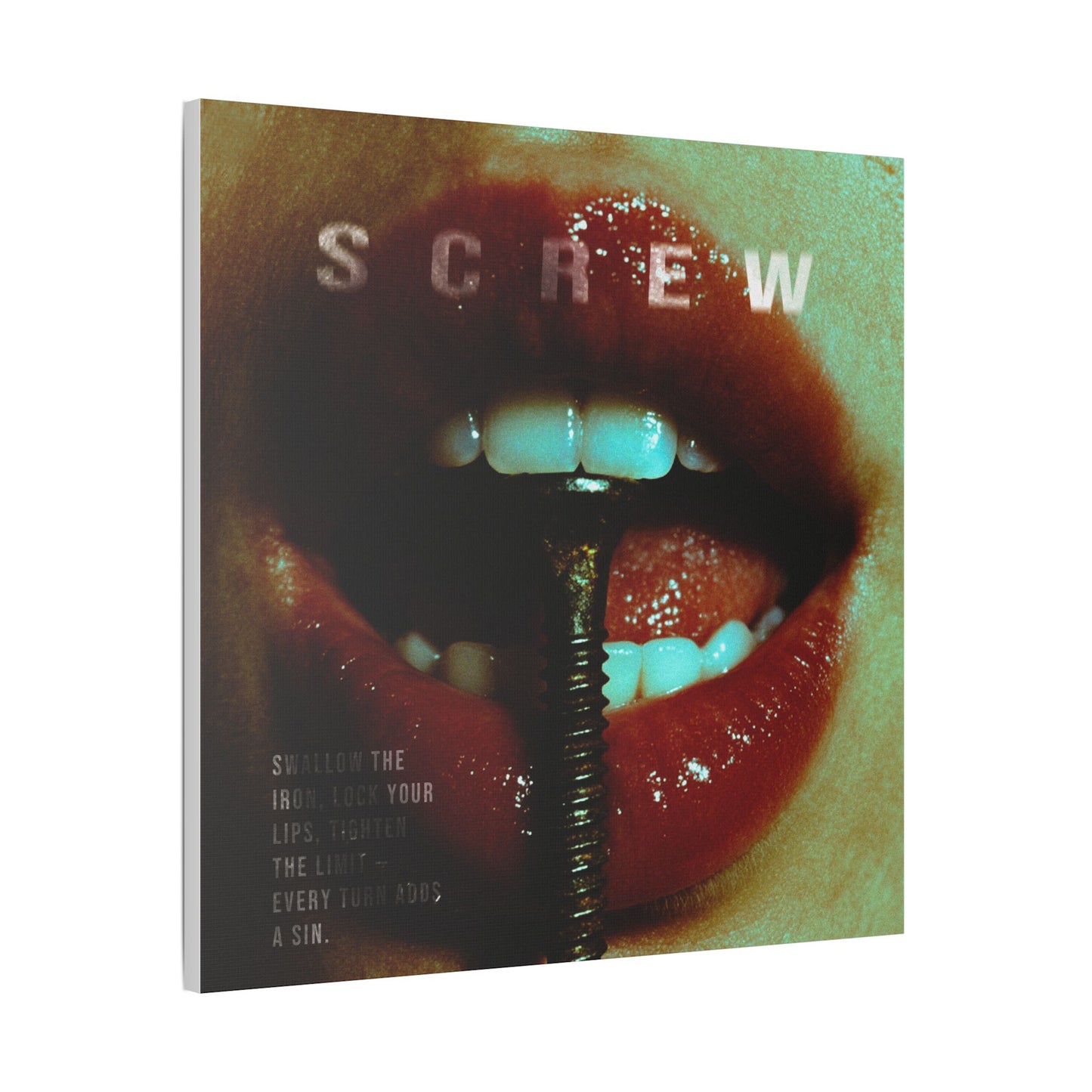SCREW — The Pleasure of Restraint - Edgy Art Canvas, Wall Decor, Unique Home Decoration, Contemporary Art, Gift for Art Lovers, Modern Bedroom Accent