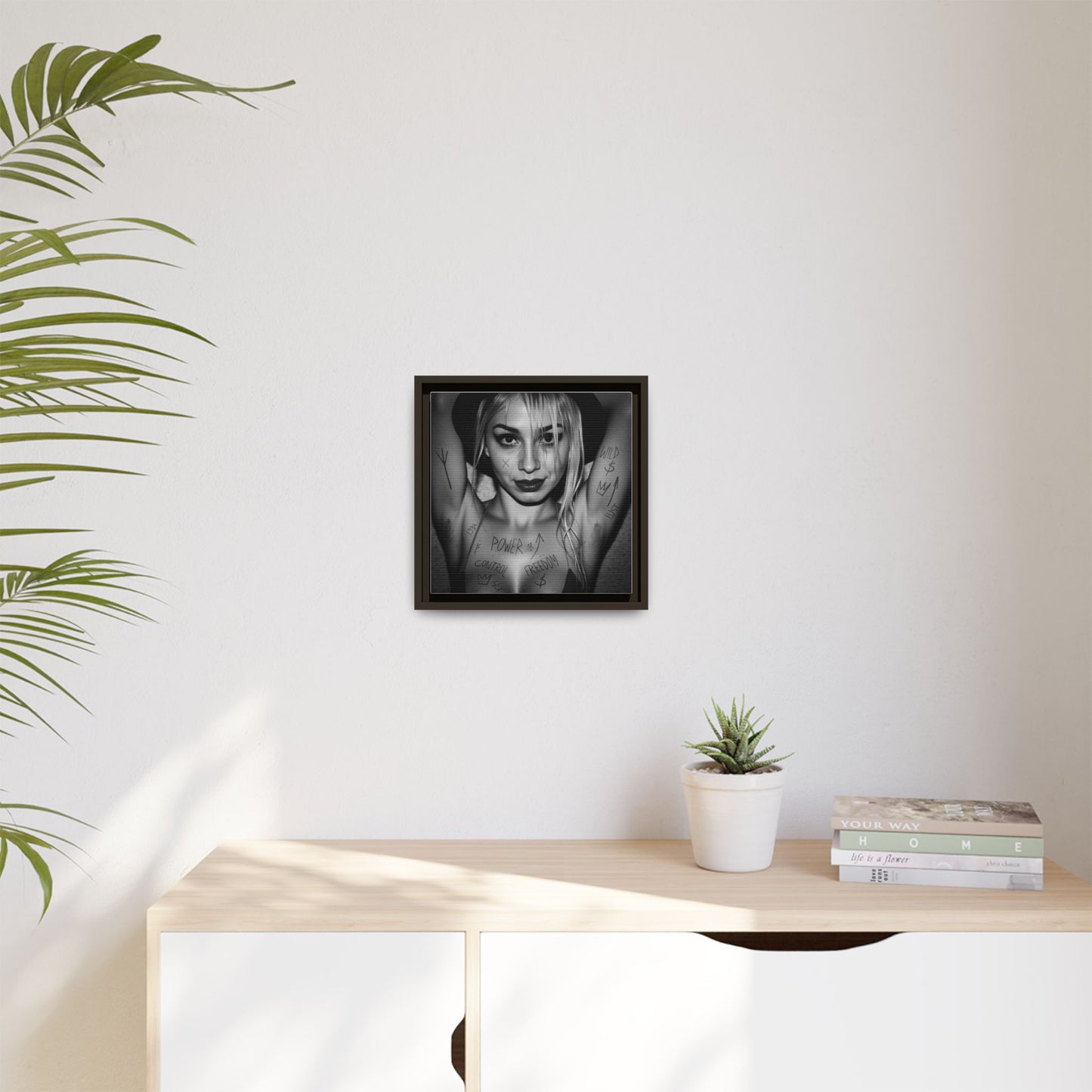Wild Authority - Bold Empowerment Canvas Art, Inspirational Home Decor, Modern Wall Art, Motivational Gift, Statement Artwork, Framed Print