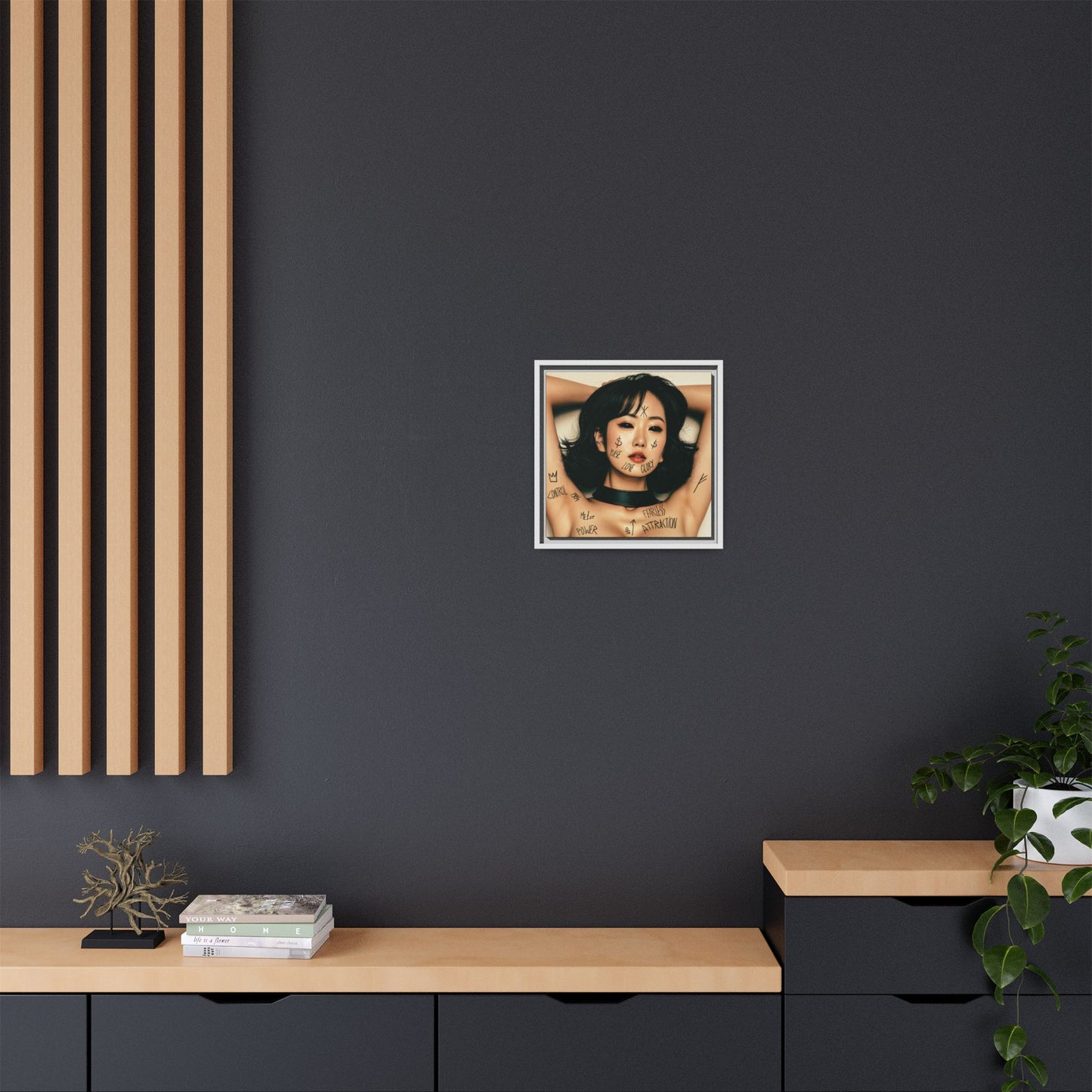 Fearless Attraction – Fine Art Print of Power & Desire - Framed Art Print - Empowering Wall Decor, Unique Gift for Art Lovers, Home Aesthetic, Inspirational Quotes, Modern Living Room
