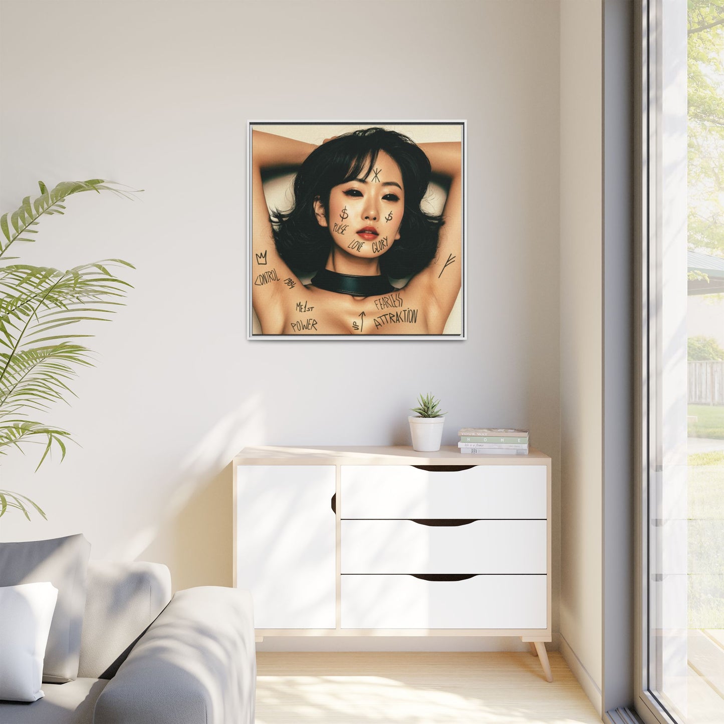 Fearless Attraction – Fine Art Print of Power & Desire - Framed Art Print - Empowering Wall Decor, Unique Gift for Art Lovers, Home Aesthetic, Inspirational Quotes, Modern Living Room