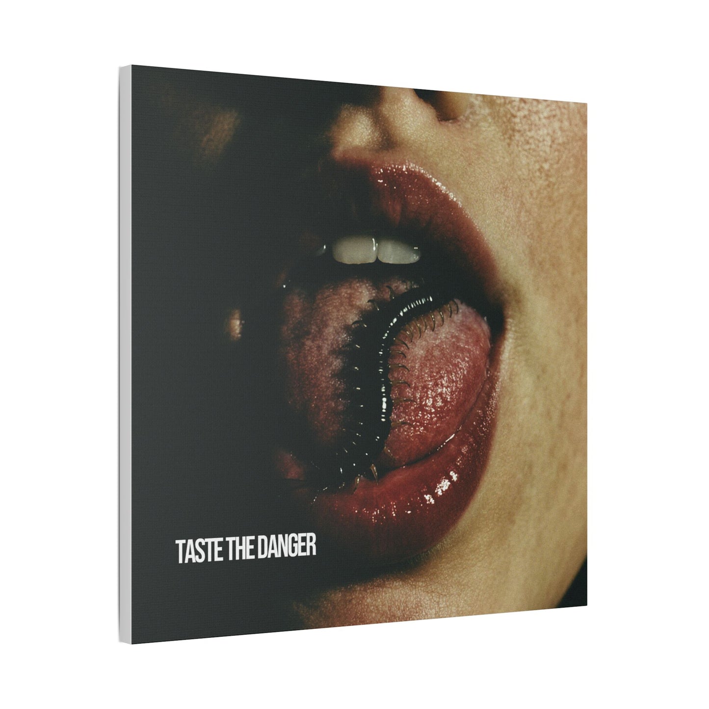 Edgy Art Canvas, Taste the Danger Wall Decor, Unique Artwork, Modern Home Decor, Statement Piece, Gift for Art Lovers