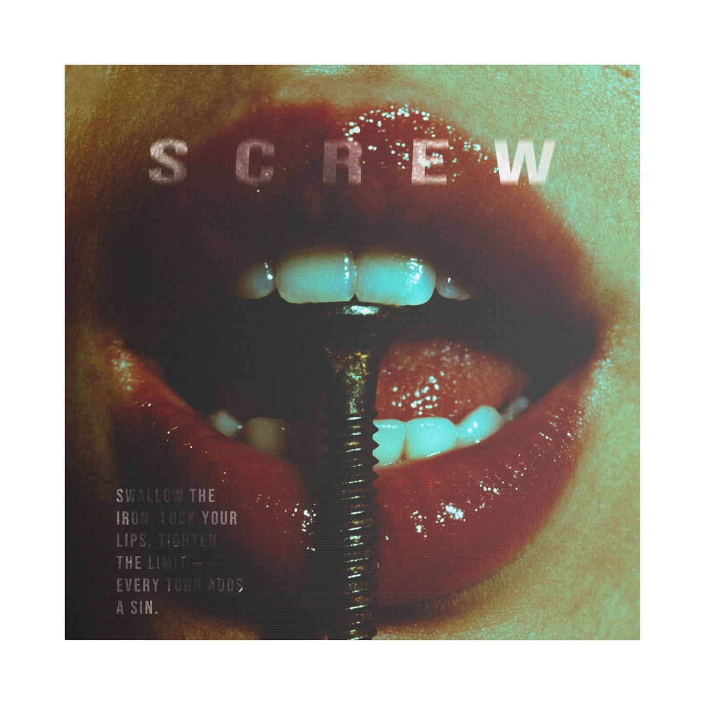 SCREW — The Pleasure of Restraint - Edgy Art Canvas, Wall Decor, Unique Home Decoration, Contemporary Art, Gift for Art Lovers, Modern Bedroom Accent