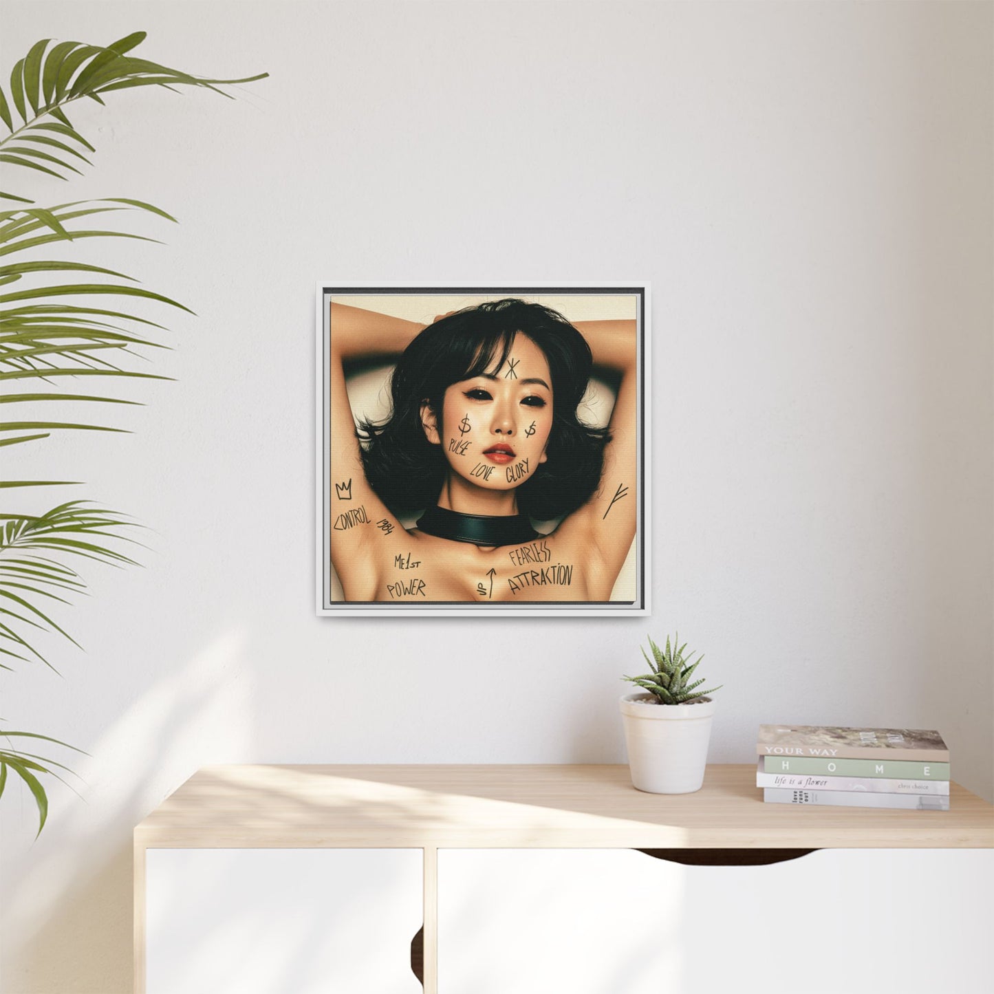 Fearless Attraction – Fine Art Print of Power & Desire - Framed Art Print - Empowering Wall Decor, Unique Gift for Art Lovers, Home Aesthetic, Inspirational Quotes, Modern Living Room