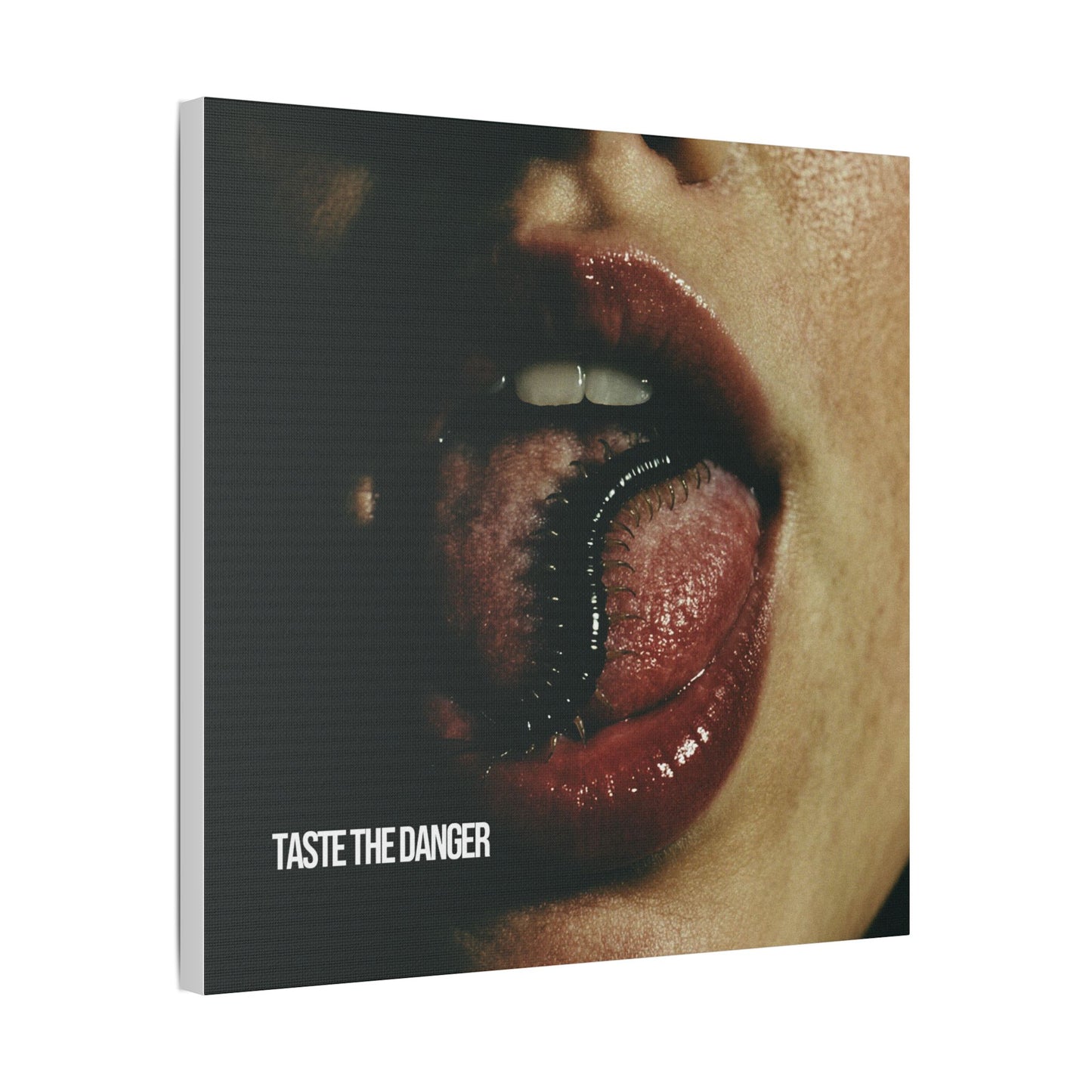 Edgy Art Canvas, Taste the Danger Wall Decor, Unique Artwork, Modern Home Decor, Statement Piece, Gift for Art Lovers