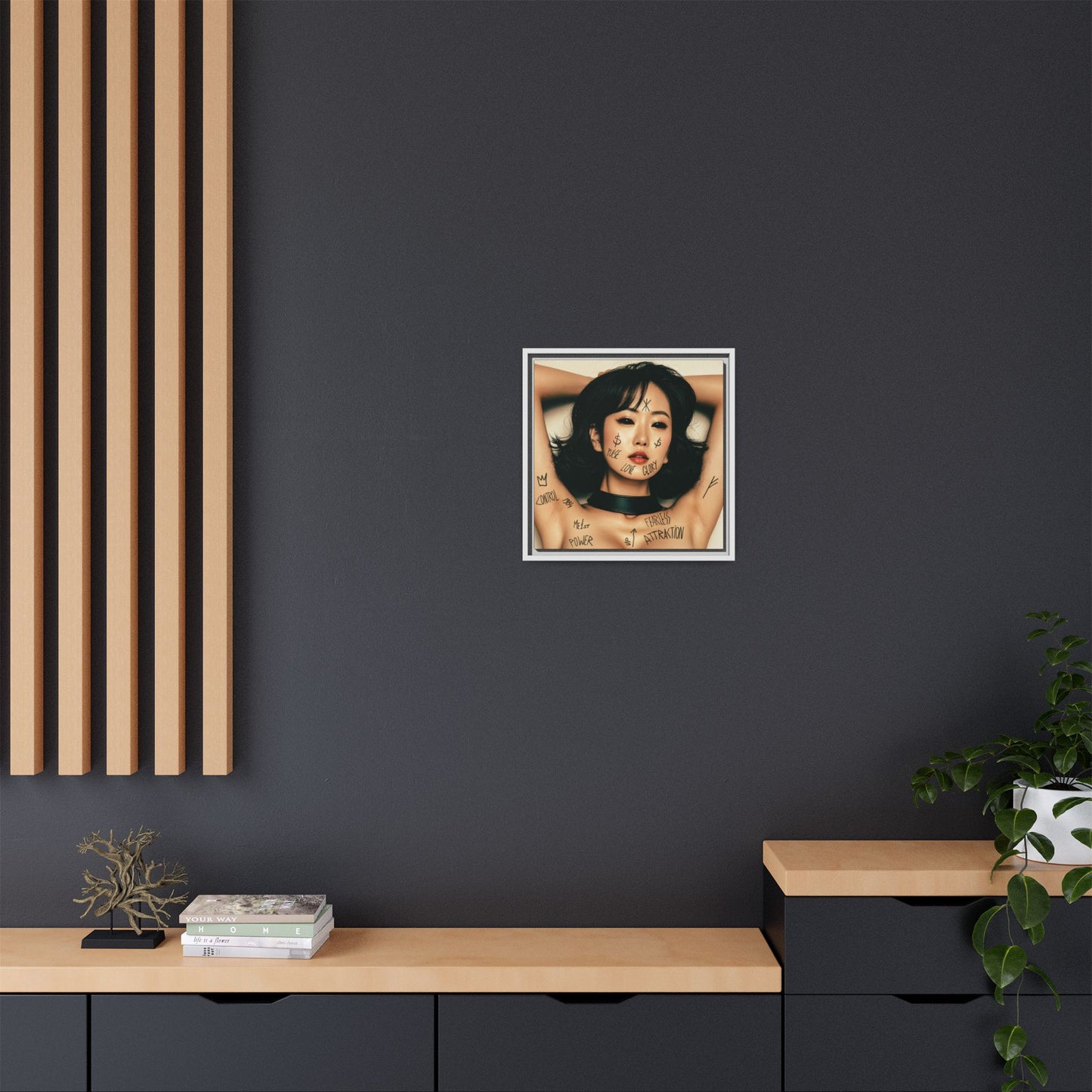 Fearless Attraction – Fine Art Print of Power & Desire - Framed Art Print - Empowering Wall Decor, Unique Gift for Art Lovers, Home Aesthetic, Inspirational Quotes, Modern Living Room