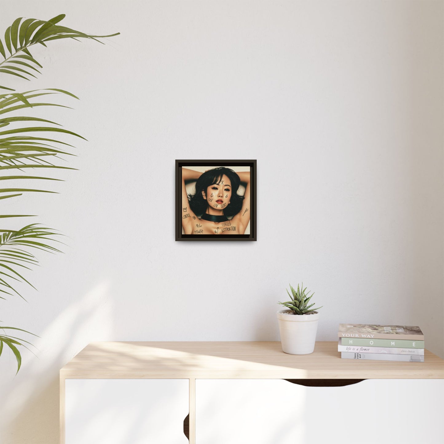 Fearless Attraction – Fine Art Print of Power & Desire - Framed Art Print - Empowering Wall Decor, Unique Gift for Art Lovers, Home Aesthetic, Inspirational Quotes, Modern Living Room