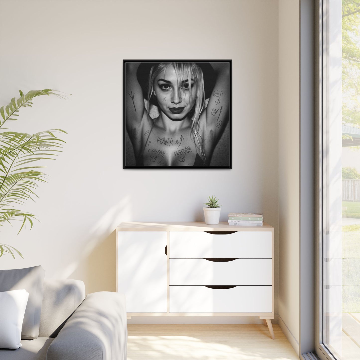 Wild Authority - Bold Empowerment Canvas Art, Inspirational Home Decor, Modern Wall Art, Motivational Gift, Statement Artwork, Framed Print