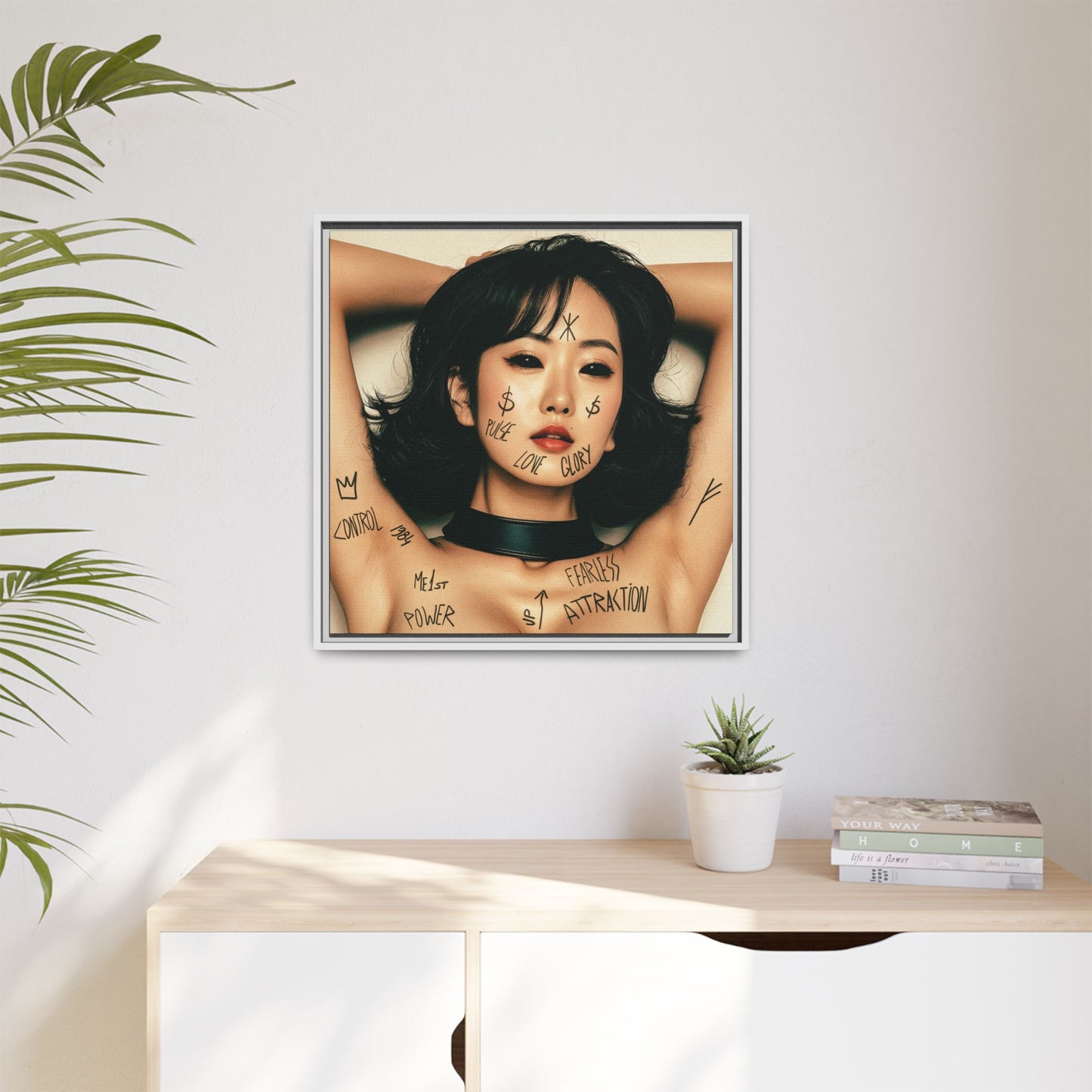Fearless Attraction – Fine Art Print of Power & Desire - Framed Art Print - Empowering Wall Decor, Unique Gift for Art Lovers, Home Aesthetic, Inspirational Quotes, Modern Living Room