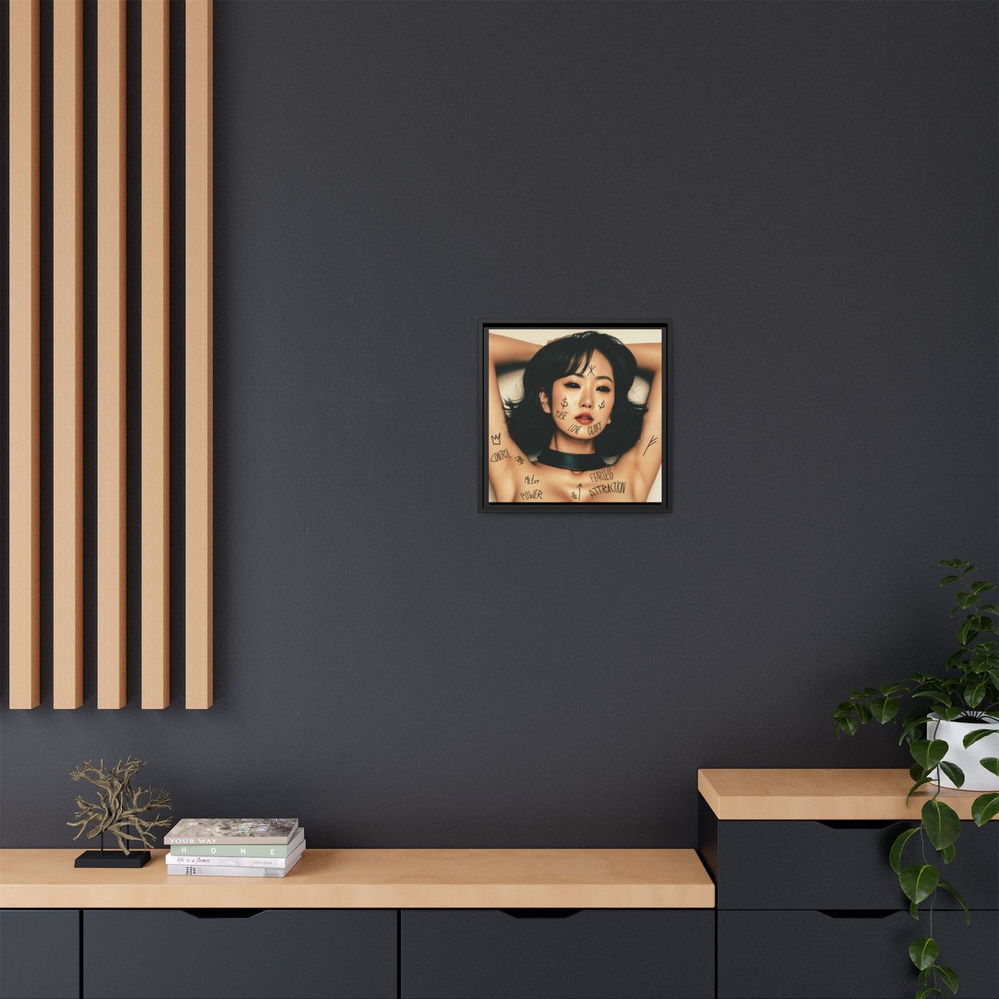 Fearless Attraction – Fine Art Print of Power & Desire - Framed Art Print - Empowering Wall Decor, Unique Gift for Art Lovers, Home Aesthetic, Inspirational Quotes, Modern Living Room