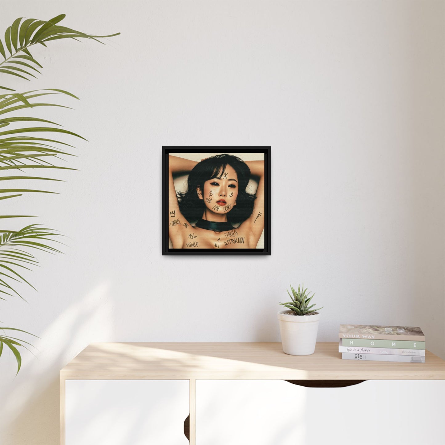 Fearless Attraction – Fine Art Print of Power & Desire - Framed Art Print - Empowering Wall Decor, Unique Gift for Art Lovers, Home Aesthetic, Inspirational Quotes, Modern Living Room