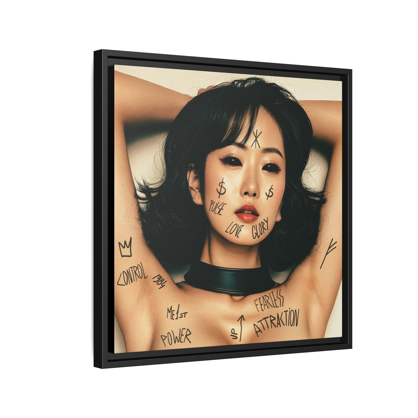 Fearless Attraction – Fine Art Print of Power & Desire - Framed Art Print - Empowering Wall Decor, Unique Gift for Art Lovers, Home Aesthetic, Inspirational Quotes, Modern Living Room
