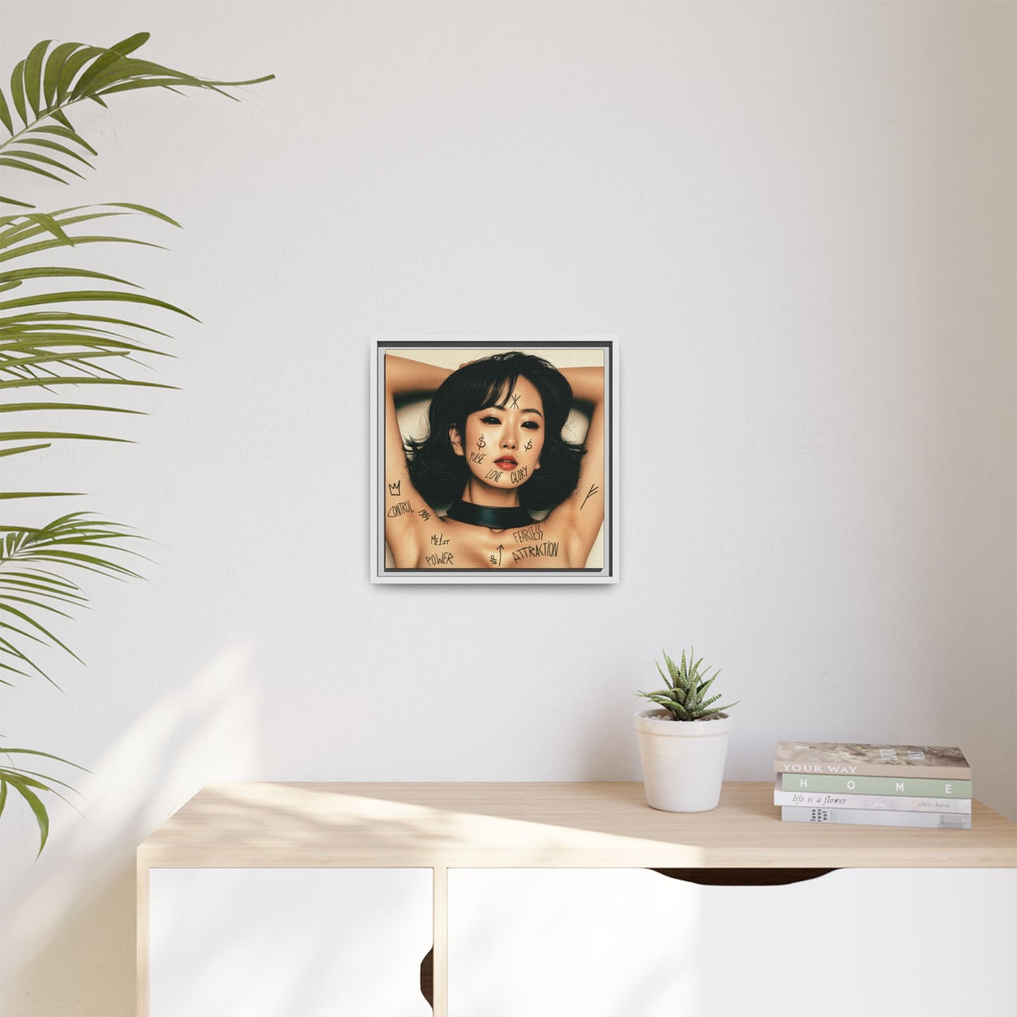 Fearless Attraction – Fine Art Print of Power & Desire - Framed Art Print - Empowering Wall Decor, Unique Gift for Art Lovers, Home Aesthetic, Inspirational Quotes, Modern Living Room