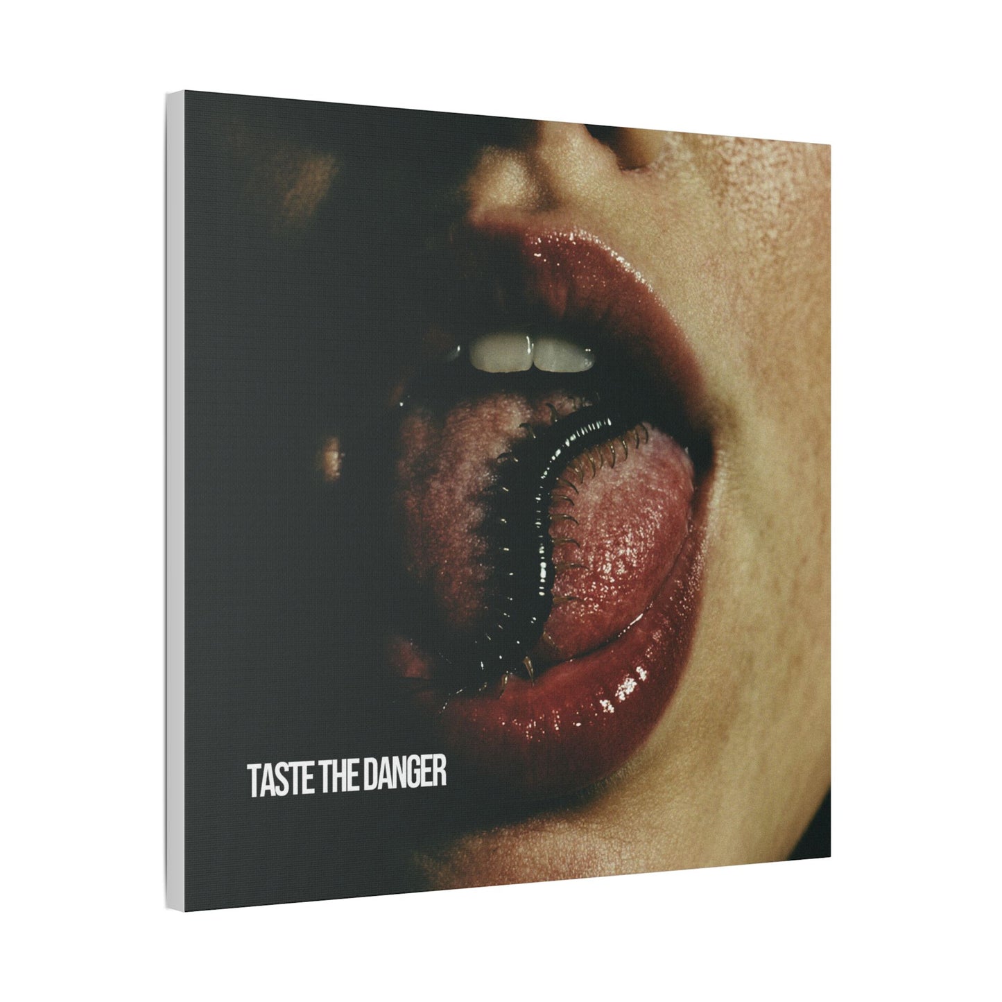 Edgy Art Canvas, Taste the Danger Wall Decor, Unique Artwork, Modern Home Decor, Statement Piece, Gift for Art Lovers