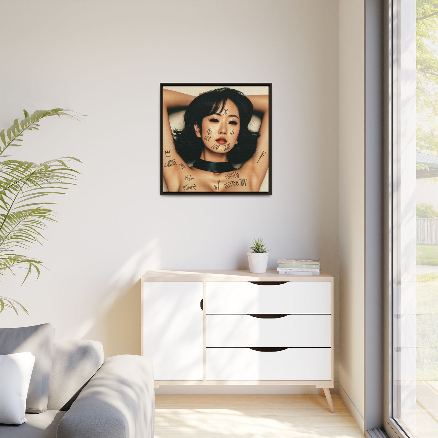 Fearless Attraction – Fine Art Print of Power & Desire - Framed Art Print - Empowering Wall Decor, Unique Gift for Art Lovers, Home Aesthetic, Inspirational Quotes, Modern Living Room