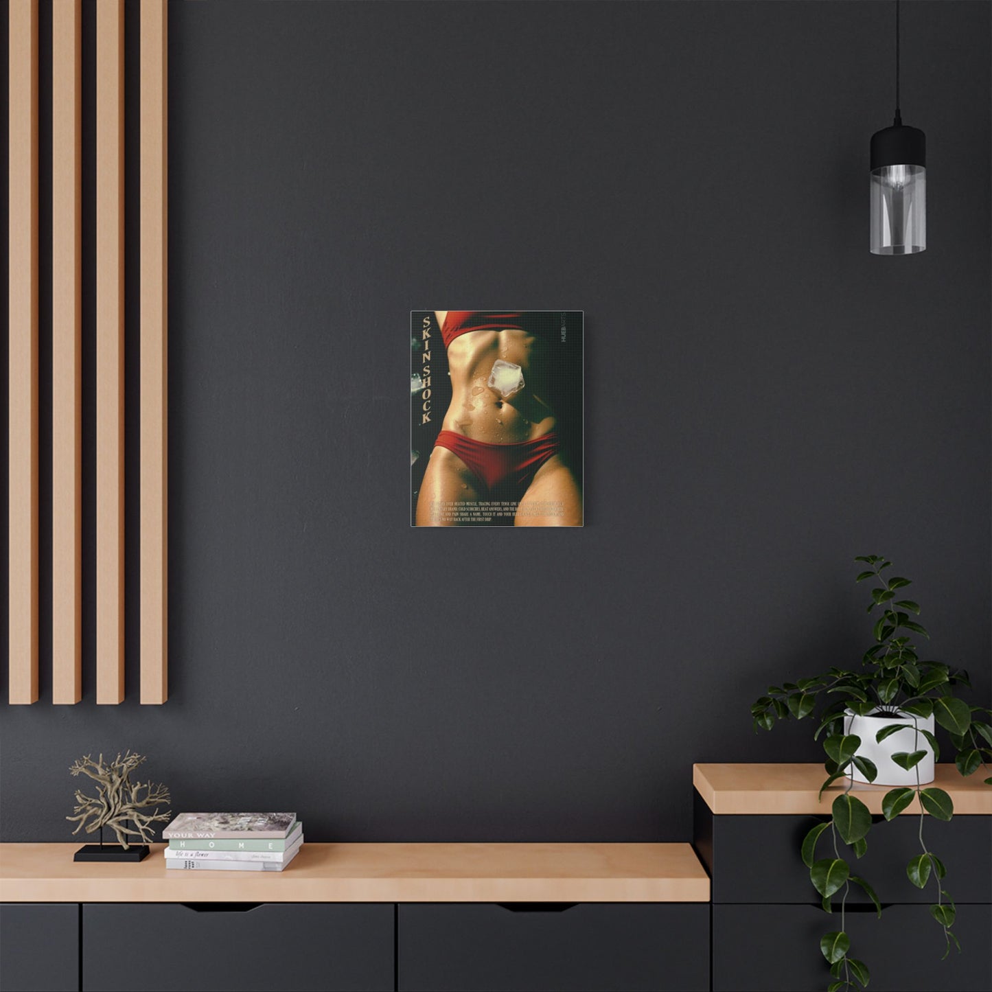 Skin Shock Canvas Wall Art, Modern Home Decor, Fitness Motivation Art, Unique Gift for Athletes, Stylish Room Accent