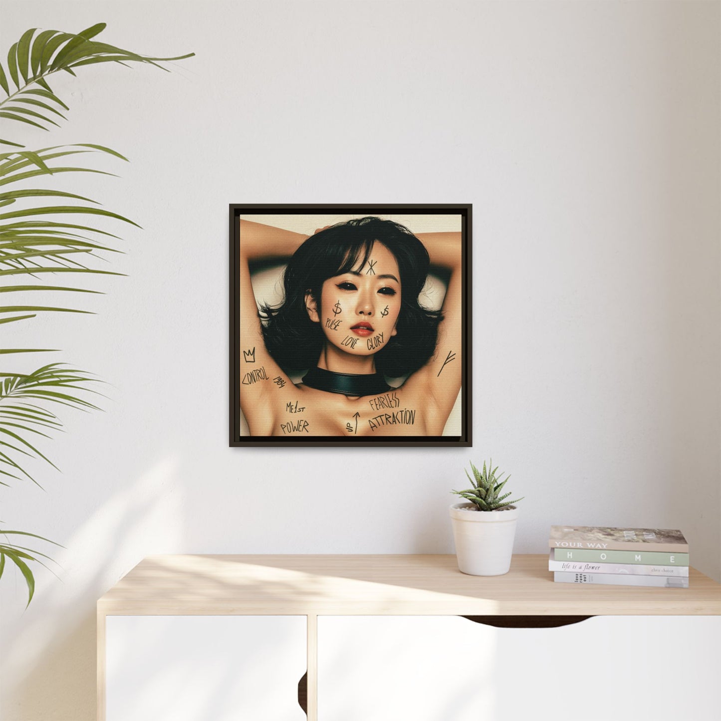 Fearless Attraction – Fine Art Print of Power & Desire - Framed Art Print - Empowering Wall Decor, Unique Gift for Art Lovers, Home Aesthetic, Inspirational Quotes, Modern Living Room