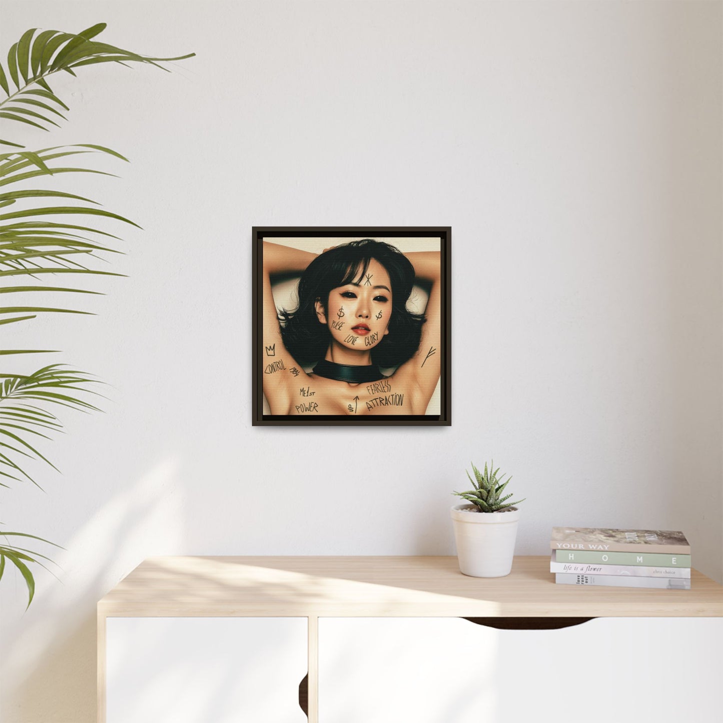 Fearless Attraction – Fine Art Print of Power & Desire - Framed Art Print - Empowering Wall Decor, Unique Gift for Art Lovers, Home Aesthetic, Inspirational Quotes, Modern Living Room