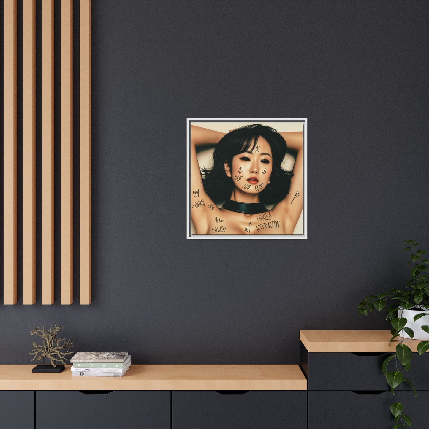 Fearless Attraction – Fine Art Print of Power & Desire - Framed Art Print - Empowering Wall Decor, Unique Gift for Art Lovers, Home Aesthetic, Inspirational Quotes, Modern Living Room
