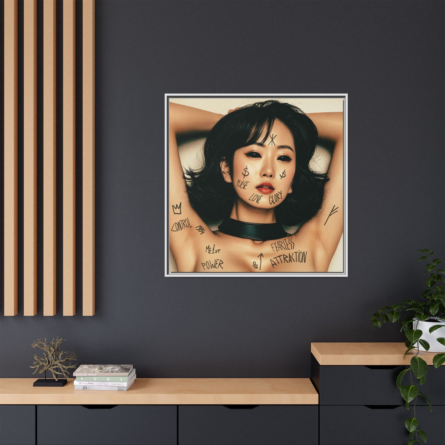 Fearless Attraction – Fine Art Print of Power & Desire - Framed Art Print - Empowering Wall Decor, Unique Gift for Art Lovers, Home Aesthetic, Inspirational Quotes, Modern Living Room