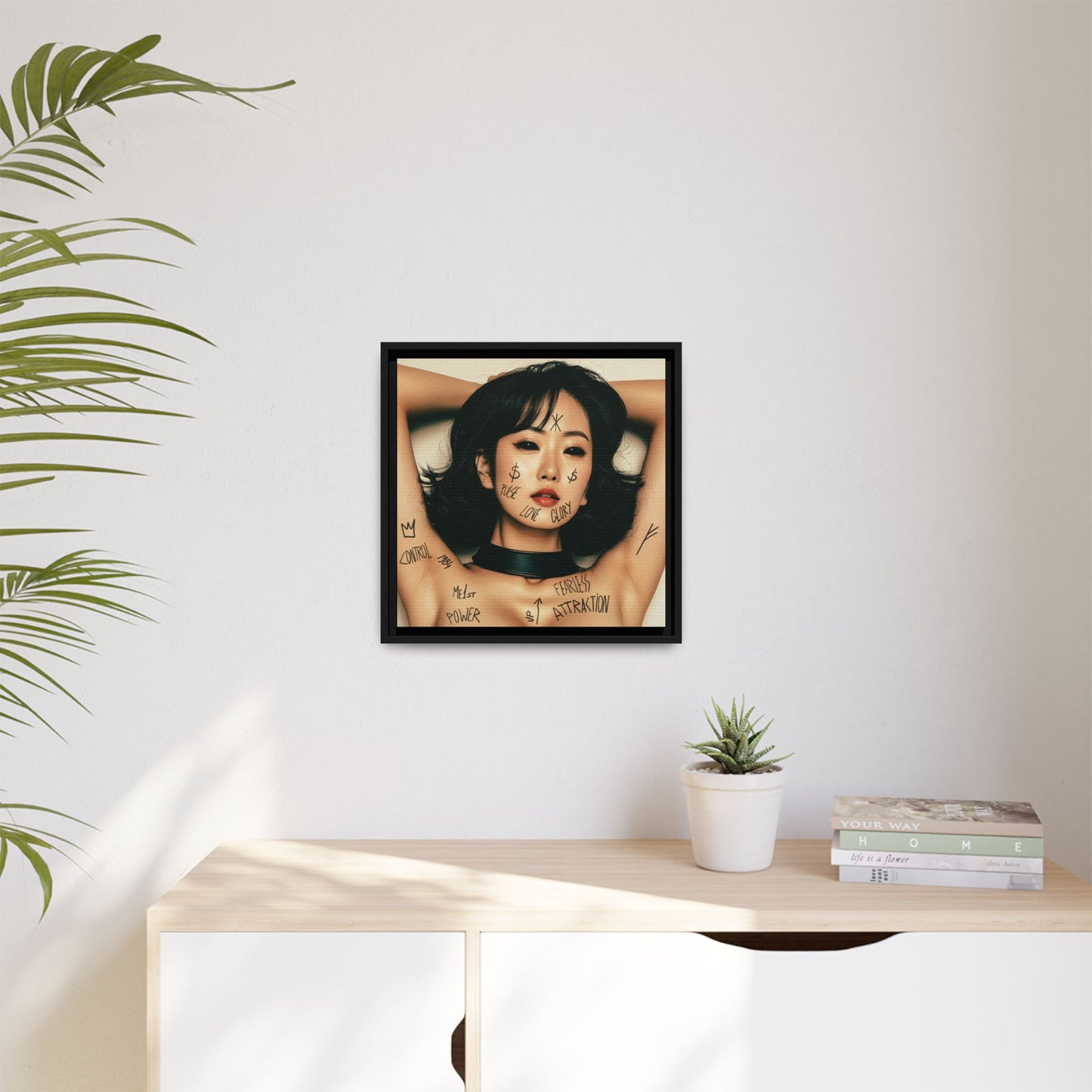 Fearless Attraction – Fine Art Print of Power & Desire - Framed Art Print - Empowering Wall Decor, Unique Gift for Art Lovers, Home Aesthetic, Inspirational Quotes, Modern Living Room
