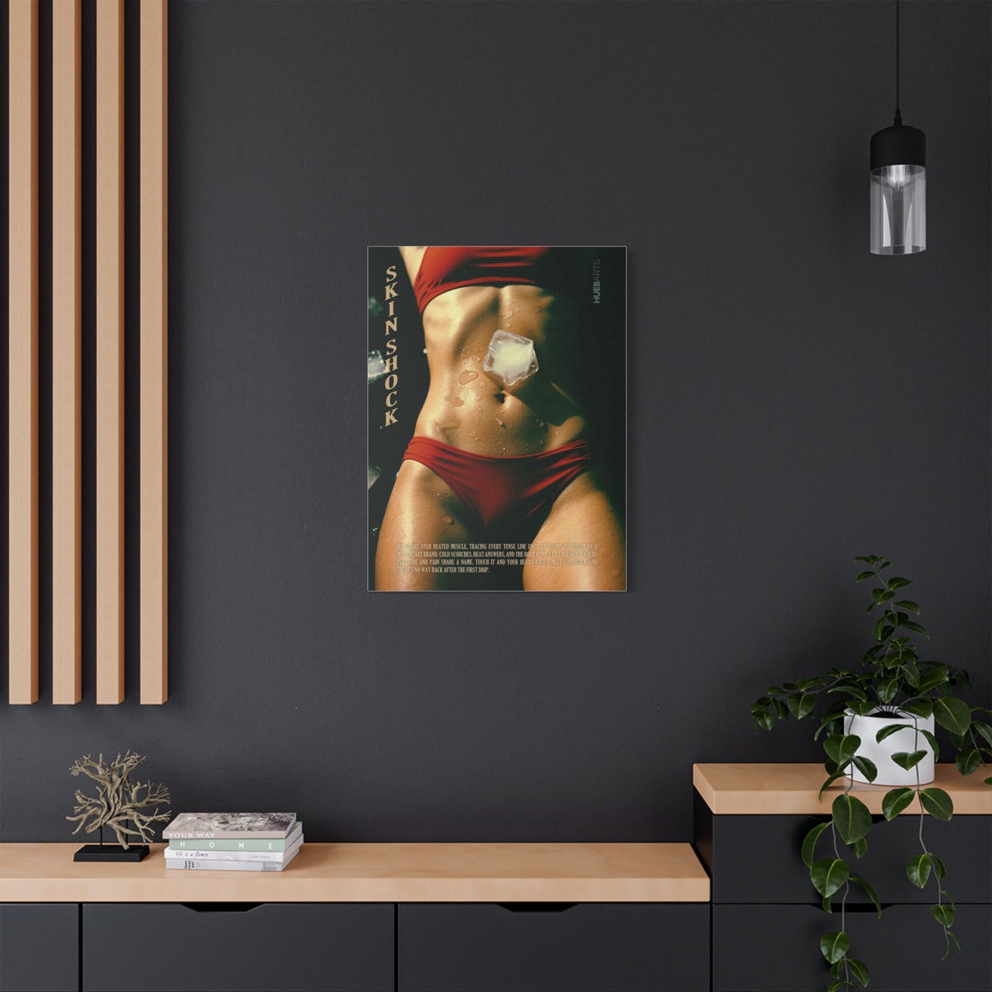 Skin Shock Canvas Wall Art, Modern Home Decor, Fitness Motivation Art, Unique Gift for Athletes, Stylish Room Accent