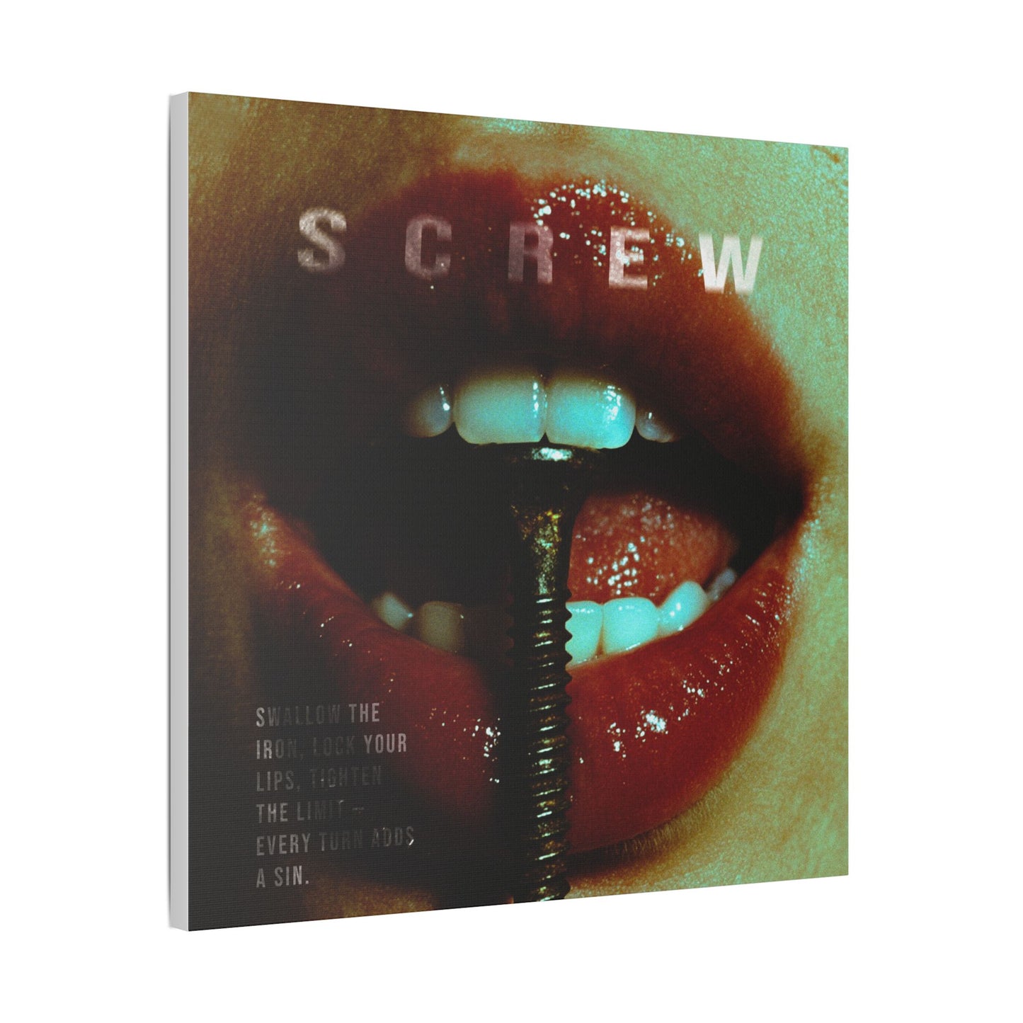 SCREW — The Pleasure of Restraint - Edgy Art Canvas, Wall Decor, Unique Home Decoration, Contemporary Art, Gift for Art Lovers, Modern Bedroom Accent