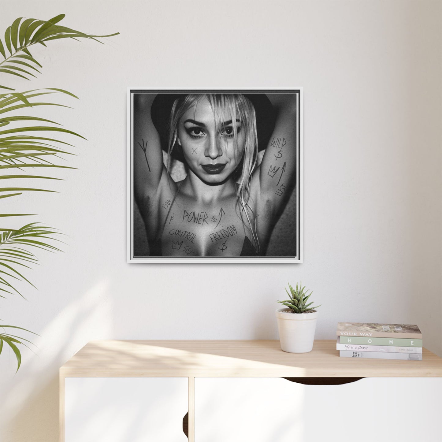 Wild Authority - Bold Empowerment Canvas Art, Inspirational Home Decor, Modern Wall Art, Motivational Gift, Statement Artwork, Framed Print