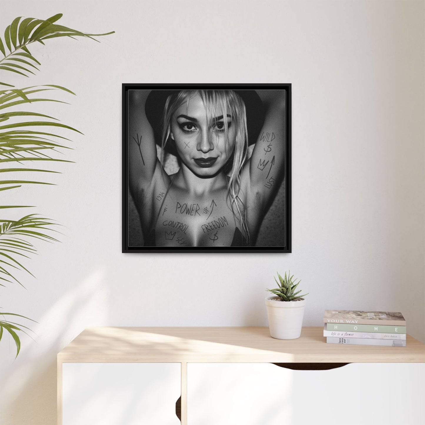 Wild Authority - Bold Empowerment Canvas Art, Inspirational Home Decor, Modern Wall Art, Motivational Gift, Statement Artwork, Framed Print