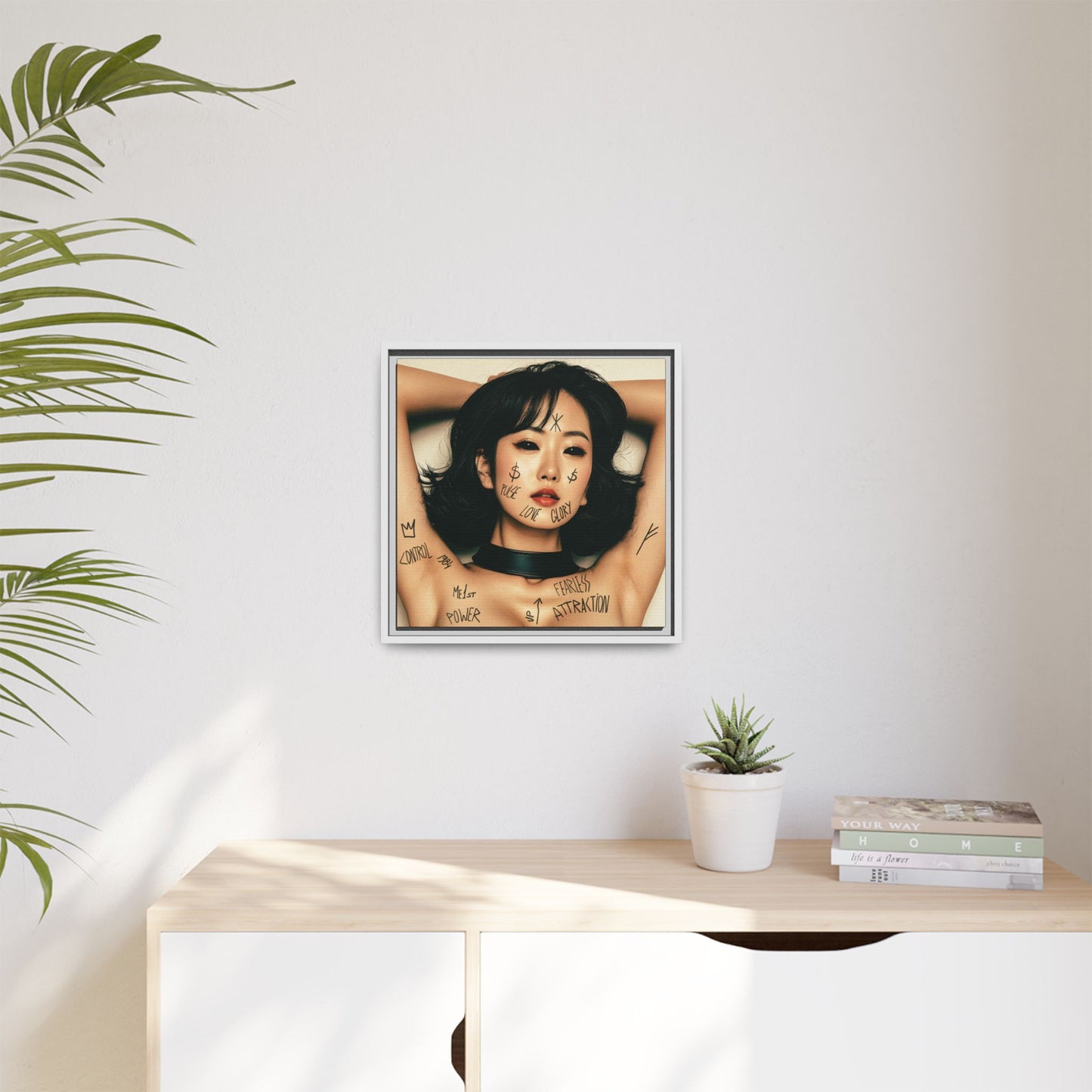 Fearless Attraction – Fine Art Print of Power & Desire - Framed Art Print - Empowering Wall Decor, Unique Gift for Art Lovers, Home Aesthetic, Inspirational Quotes, Modern Living Room