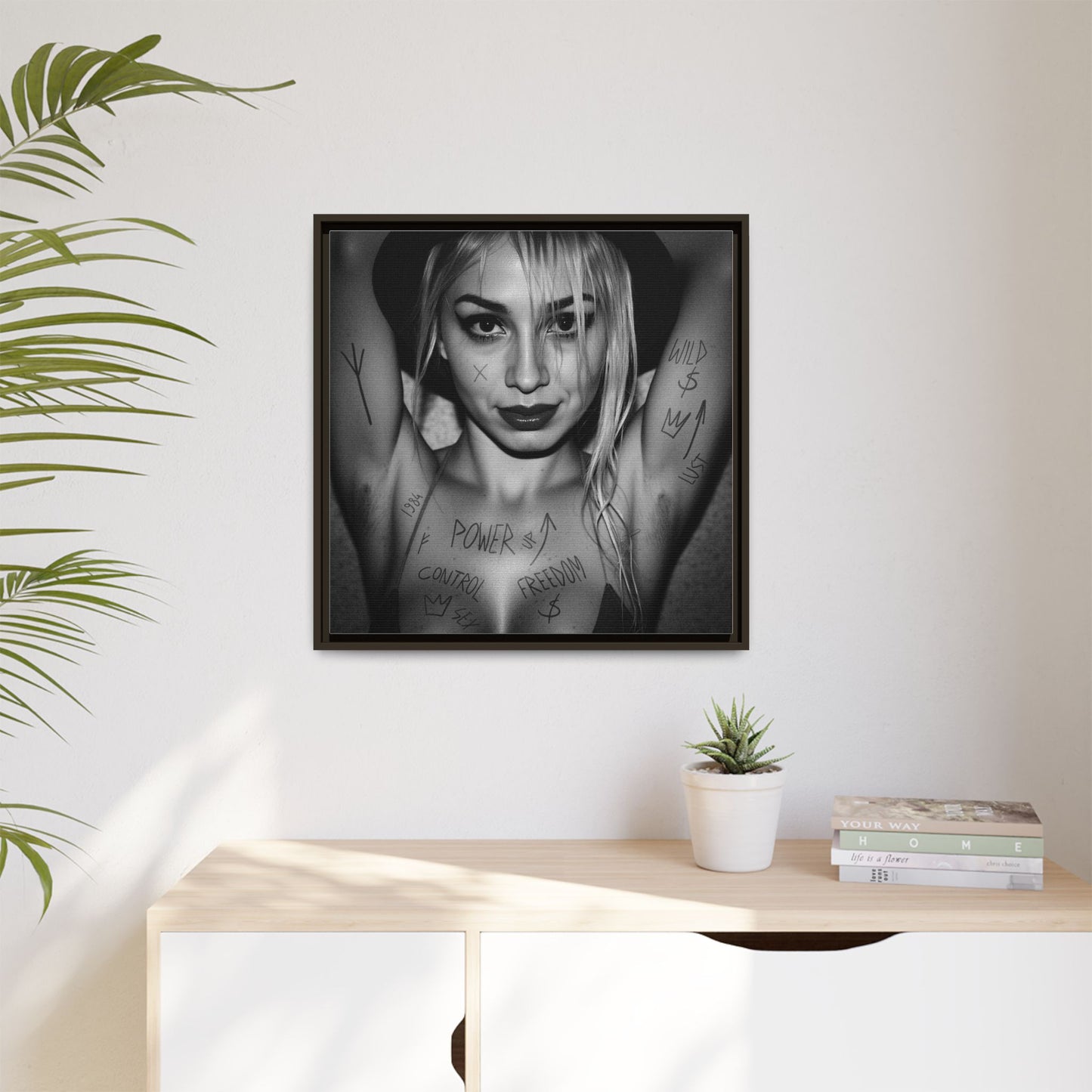 Wild Authority - Bold Empowerment Canvas Art, Inspirational Home Decor, Modern Wall Art, Motivational Gift, Statement Artwork, Framed Print