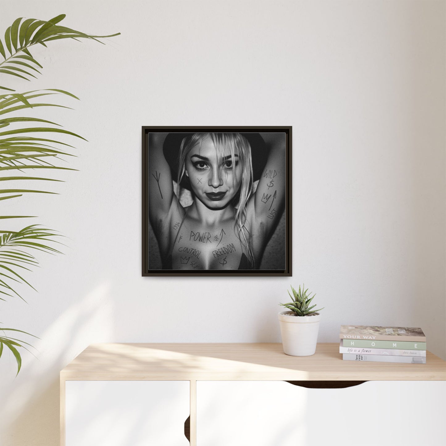 Wild Authority - Bold Empowerment Canvas Art, Inspirational Home Decor, Modern Wall Art, Motivational Gift, Statement Artwork, Framed Print