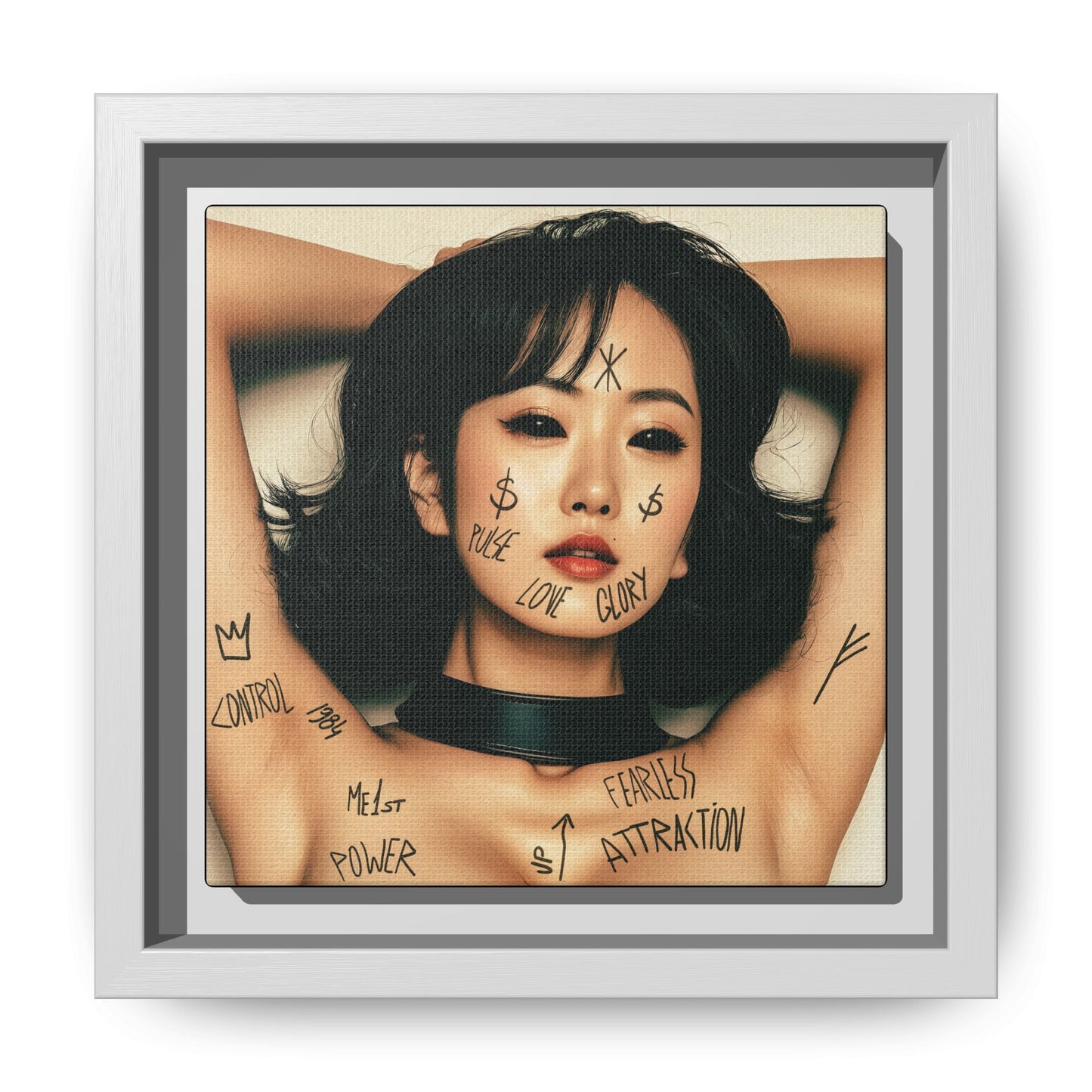 Fearless Attraction – Fine Art Print of Power & Desire - Framed Art Print - Empowering Wall Decor, Unique Gift for Art Lovers, Home Aesthetic, Inspirational Quotes, Modern Living Room