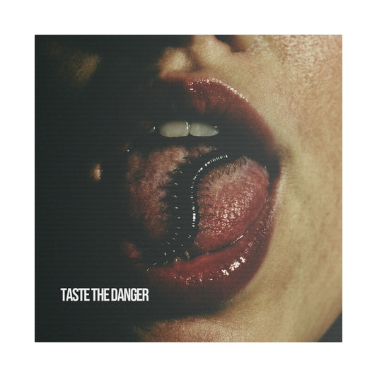 Edgy Art Canvas, Taste the Danger Wall Decor, Unique Artwork, Modern Home Decor, Statement Piece, Gift for Art Lovers