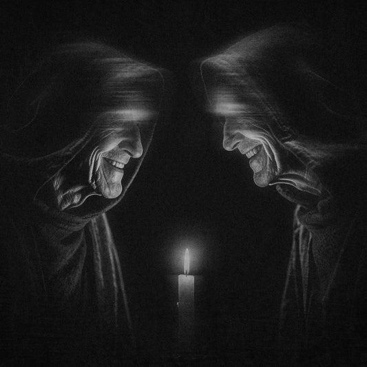 Guardians of the Secret Flame – Unique Fine Art Photography, Symbolic Dark Artwork for Collectors